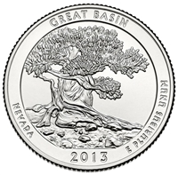 2013 - D Great Basin National Park Quarter Single Coin