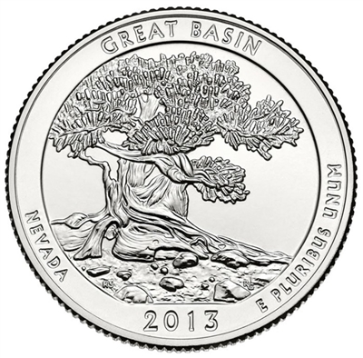 2013 - P Great Basin National Park Quarter Single Coin