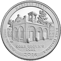 2016 - D Harpers Ferry National Park Quarter Single Coin