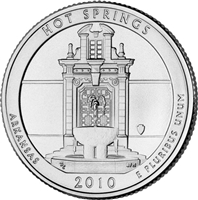 2010 - D Hot Springs - Roll of 40 National Park Quarters