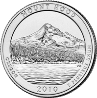 2010 - D Mount Hood National Park Quarter Single Coin