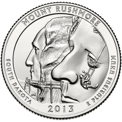 2013 - P Mount Rushmore - Roll of 40 National Park Quarters
