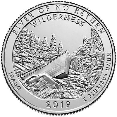 2019 - P Frank Church River of No Return Wilderness, ID National Park Quarter Single Coin