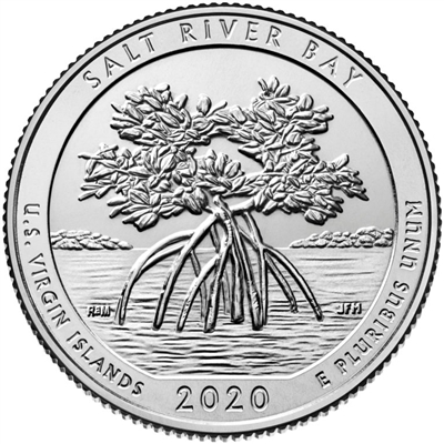 2020 - P Salt River Bay National Historical Park, VI Quarter 40 Coin Roll