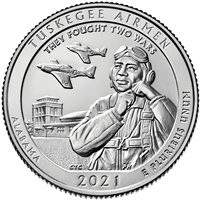 2020 - D Tuskegee Airman National Historical Site, AL Quarter 40 Coin Roll
