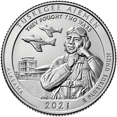 2020 - P Tuskegee Airman National Historical Site, AL Quarter 40 Coin Roll