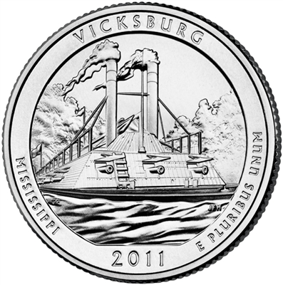 2011 - D Vicksburg - Roll of 40 National Park Quarters