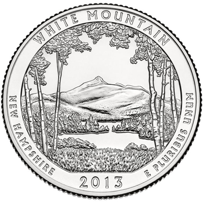 2013 - P White Mountain - Roll of 40 National Park Quarters
