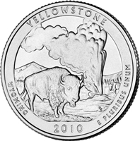 2010 - P Yellowstone - Roll of 40 National Park Quarters