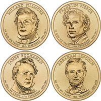 2010 - D Presidential Dollar 4 Coin Set