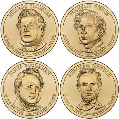 2010 - D Presidential Dollar 4 Coin Set