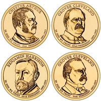 2012 - P Presidential Dollar 4 Coin Set