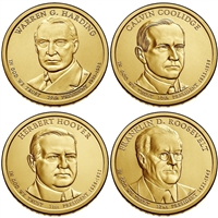2014 - D Presidential Dollar 4 Coin Set