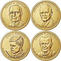 2015 - P Presidential Dollar 4 Coin Set