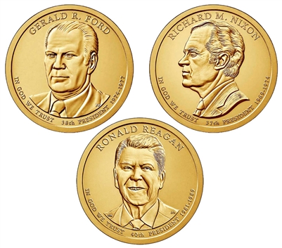 2016 - P Presidential Dollar 3 Coin Set