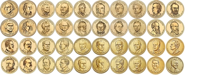 2007 - 2020 D Presidential Dollars 40 Coin Set