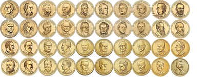 2007 - 2020 P and D Presidential Dollars 80 Coin Set in Full Color Littleton Coin Folder