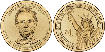 2010 Abrahm Lincoln Presidential Dollar - Single Coin