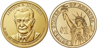 2015 Lyndon B. Johnson Presidential Dollar - 2 Coin P&D Set