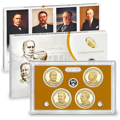 2013 Presidential 4-coin Proof Set w/Box & COA