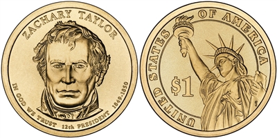 2009 - D Zachary Taylor - Roll of 25 Presidential Dollar