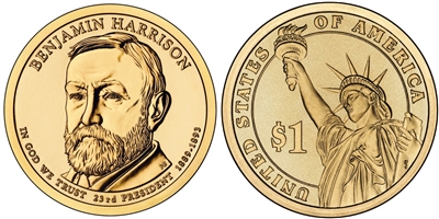 2012 - D Benjamin Harrison - Roll of 25 Presidential Dollar