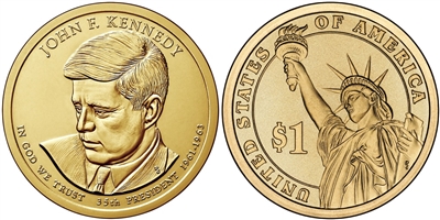 2015 - P John F. Kennedy - Roll of 25 Presidential Dollar - Now In Stock!