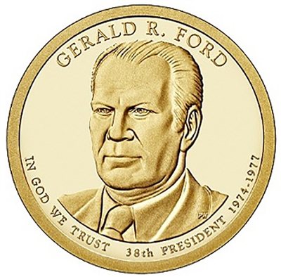 2016 - D Gerald R. Ford - Roll of 25 Presidential Dollar