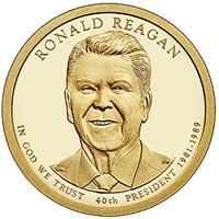2016 - P Ronald Reagan - Roll of 25 Presidential Dollar