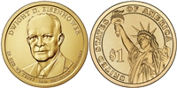 2015 - Dwight Eisenhower Presidential Dollar - Single Coin