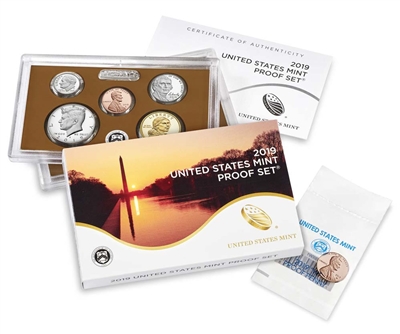 2019 U.S. Mint Clad Proof Set in OGP with CoA and PREMIUM PENNY