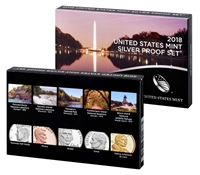 2018 U.S. Mint 10-coin Silver Proof Set - OGP box & COA