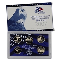 2007 - S Clad Proof State Quarter 5-pc. Set With Box/ COA