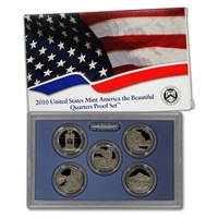 2010 - S Clad Proof National Park Quarter 5-pc. Set With Box/ COA