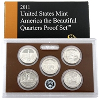 2011 - S Clad Proof National Park Quarter 5-pc. Set With Box/ COA