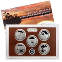 2014 - S Clad Proof National Park Quarter 5-pc. Set With Box/ COA