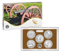 2015 - S Clad Proof National Park Quarter 5-pc. Set With Box/ COA