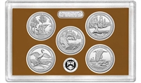 2018 - S Clad Proof National Park Quarter 5-pc Set No Box or CoA