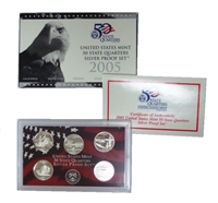 2005 - S Silver Proof State Quarter 5-pc. Set With Box/ COA