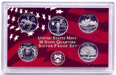 1999 - 2009 Silver Proof State and Territory Quarters Complete Set