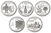 2000 P and D BU State Quarter 10 Coin Set