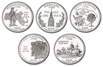 2000 P and D BU State Quarter 10 Coin Set
