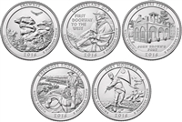 2016 P and D BU National Park Quarter 10 Coin Set