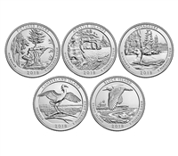 2018 P and D BU National Park Quarter 10 Coin Set