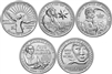 2022 P American Women Quarter 5 Coin Set Uncirculated