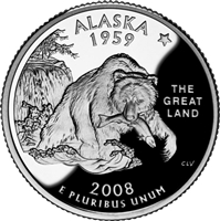 2008 - D Alaska State Quarter
