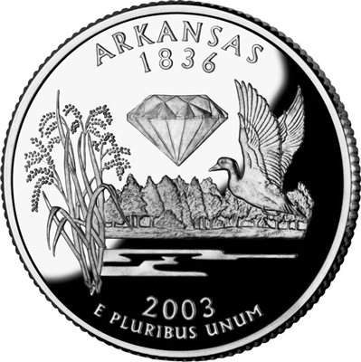 2003 - D Arkansas - Roll of 40 State Quarters