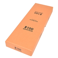 10 - Guardhouse Orange $100 Quarter Box - Holds 10 Rolls per Box
