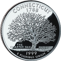 1999 - D Connecticut State Quarter
