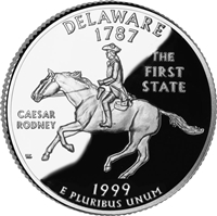 1999 - P Delaware - Roll of 40 State Quarters